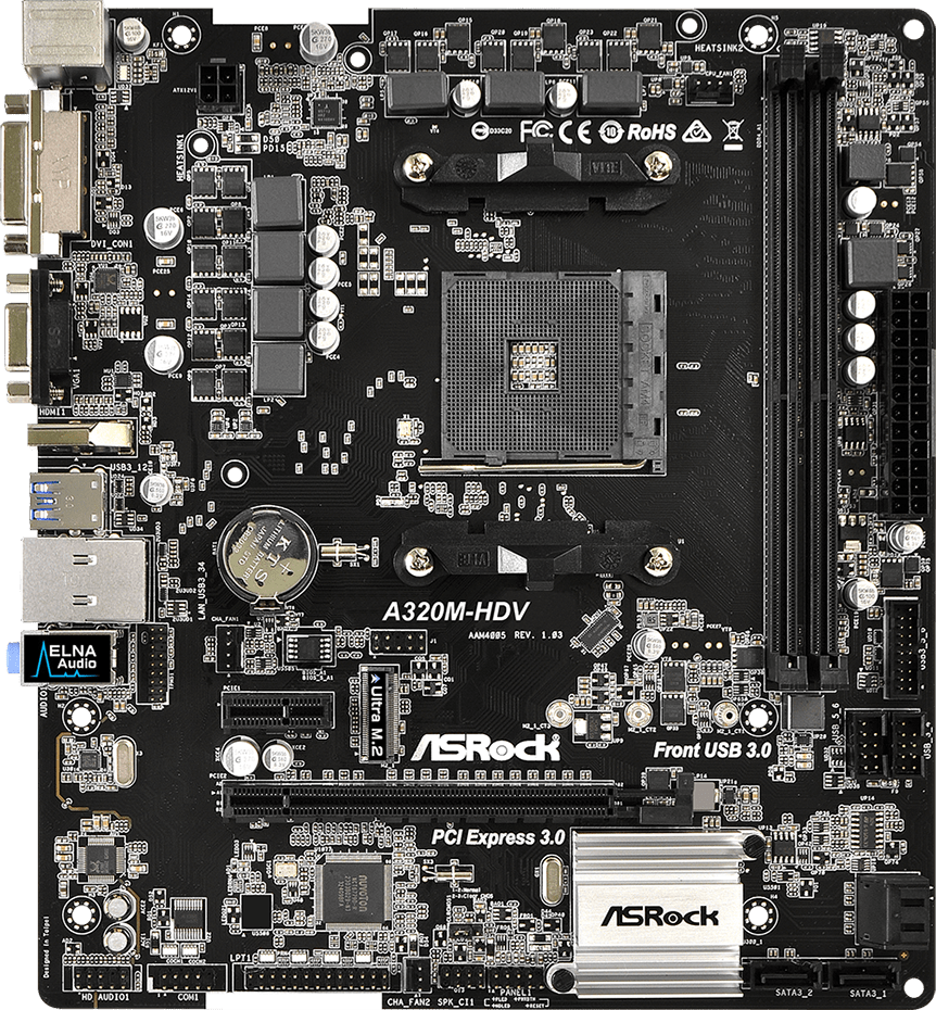 Asrock A320M-HDV - Motherboard Specifications On MotherboardDB