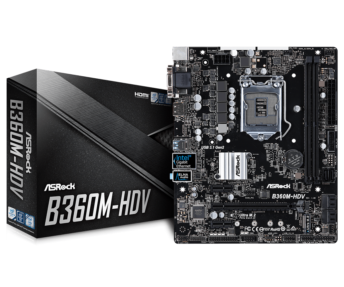 Asrock B360m Hdv Motherboard Specifications On Motherboarddb