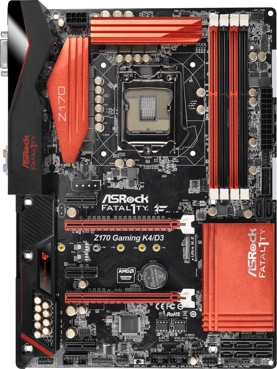 Asrock Fatal1ty Z170 Gaming K4 D3 Motherboard Specifications On Motherboarddb