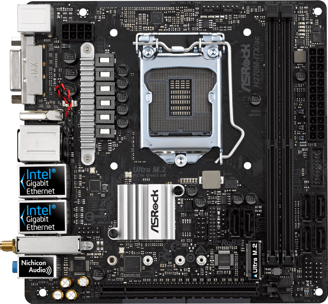 Asrock H270m Itx Ac Motherboard Specifications On Motherboarddb