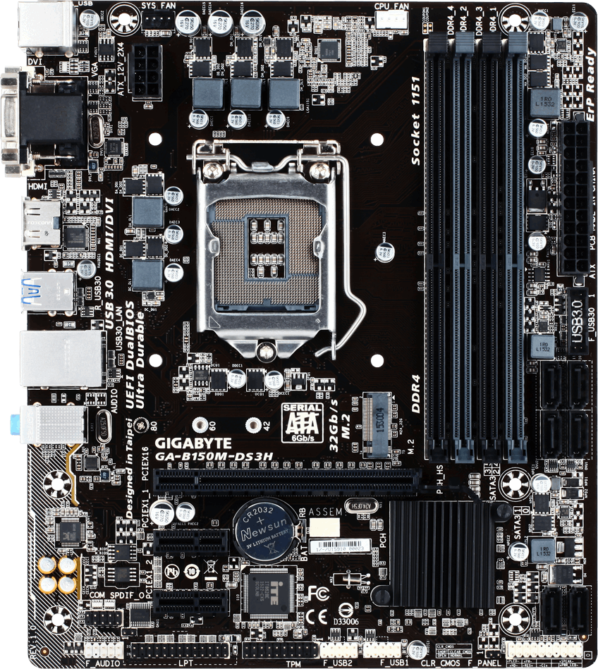 Gigabyte GA-B150M-DS3H - Motherboard Specifications On MotherboardDB