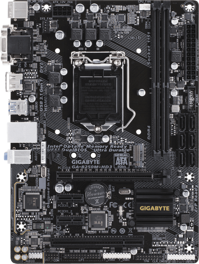 Gigabyte GA-B250M-HD3 GPU