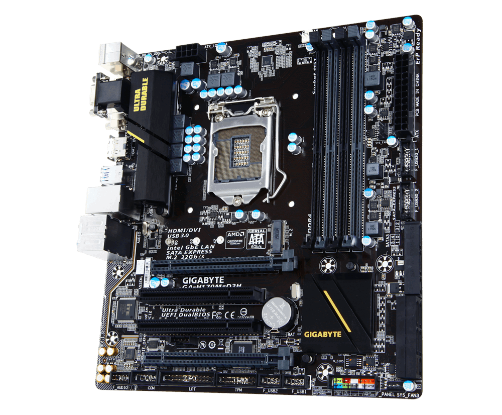 Gigabyte GA-H170M-D3H - Motherboard Specifications On MotherboardDB