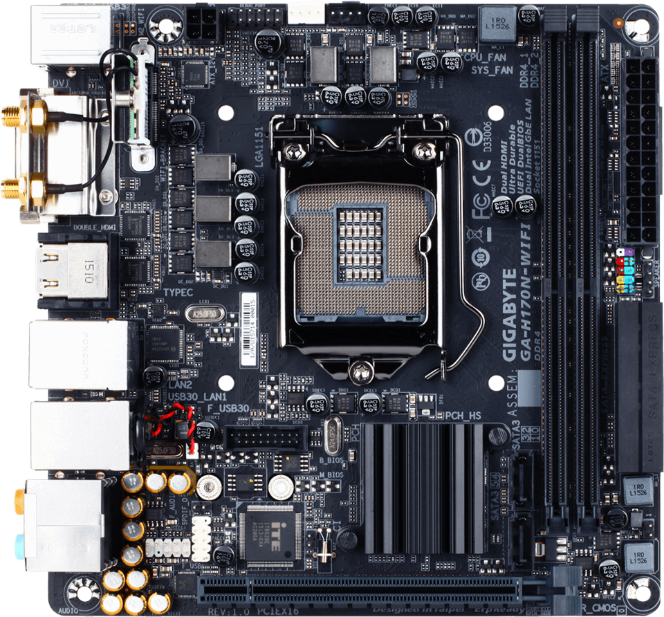 Gigabyte GA-H170N-WIFI - Motherboard Specifications On MotherboardDB