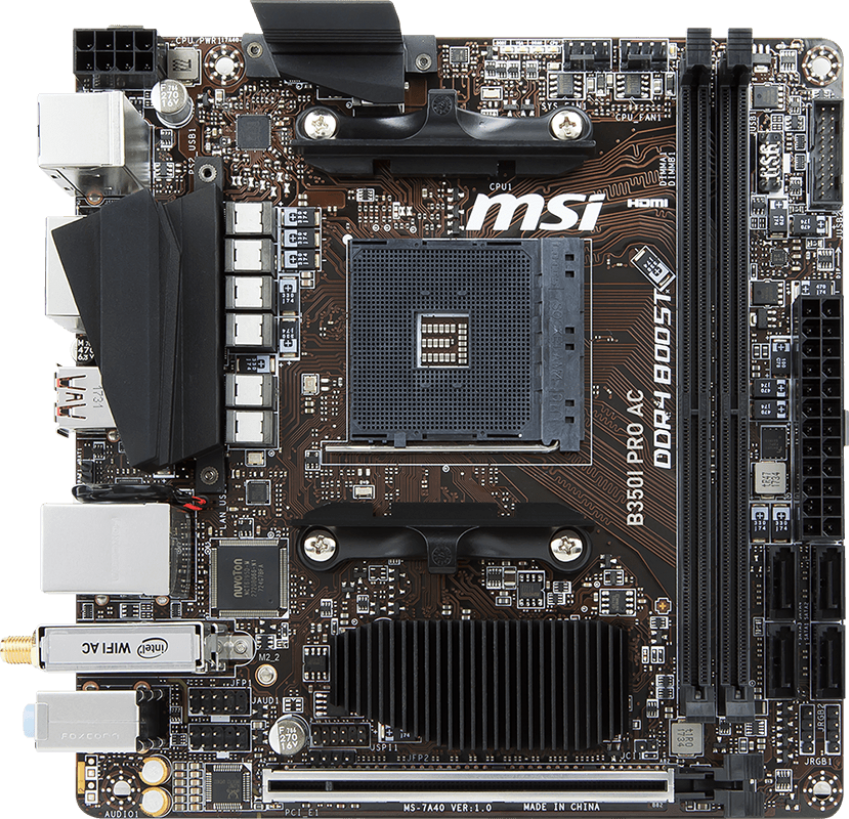MSI B350I Pro AC GPU